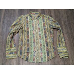 Robert‎ Graham Floral Paisley Button Up Multicolor Women's Shirt Size Small